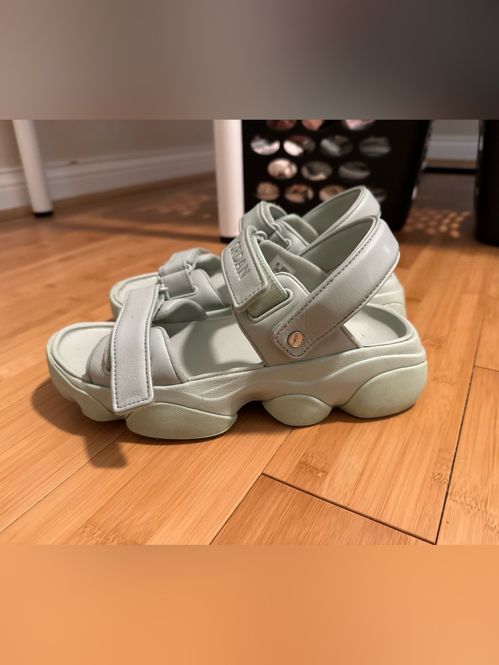 Jordan Chunky Platform Sandals in Pale Mint
